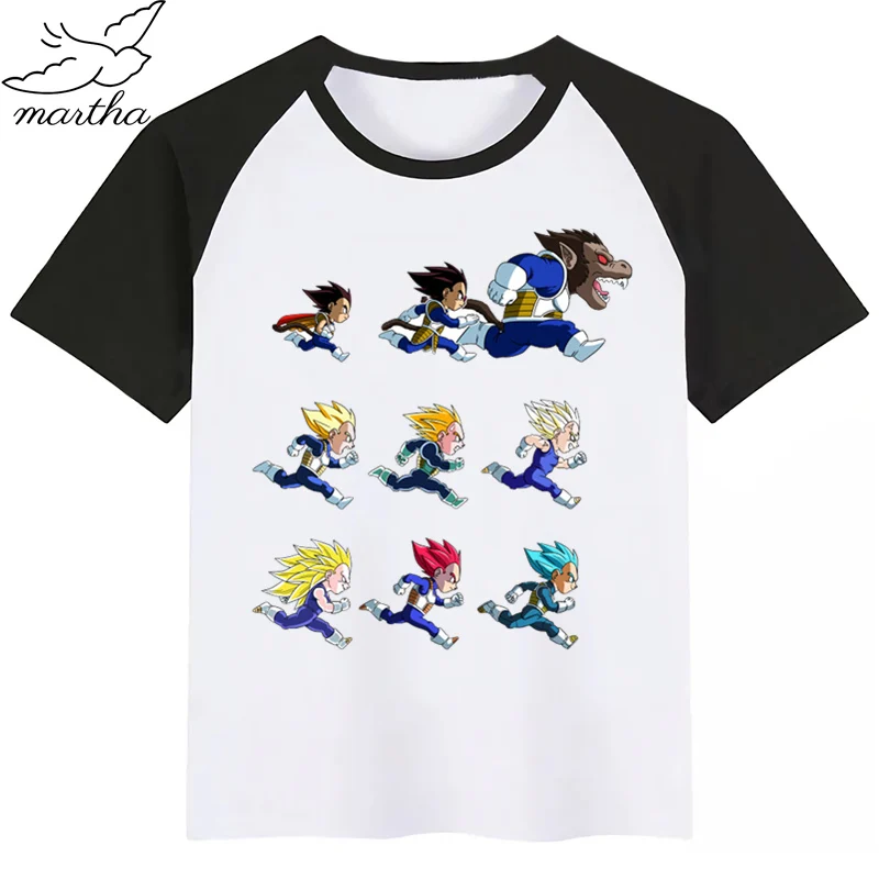 Super Saiyan Evolution/Детская футболка с Драконий жемчуг для маленьких мальчиков модная