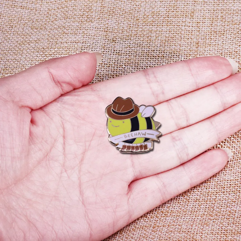Giddy up с эмалью в виде булавки Beehaw коллекция ковбойской культуры забавные