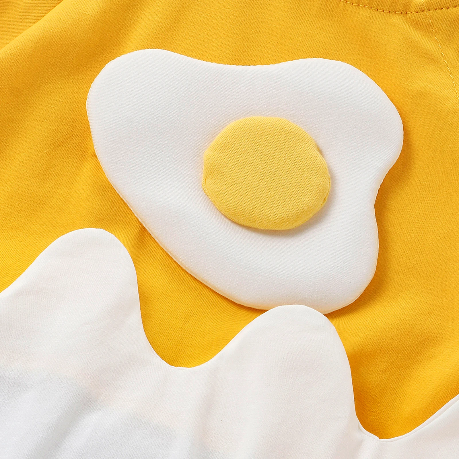 

Baby's Fried Egg Pattern Jumpsuit Patchwork O-neck Short Sleeve Button Romper and Hairband