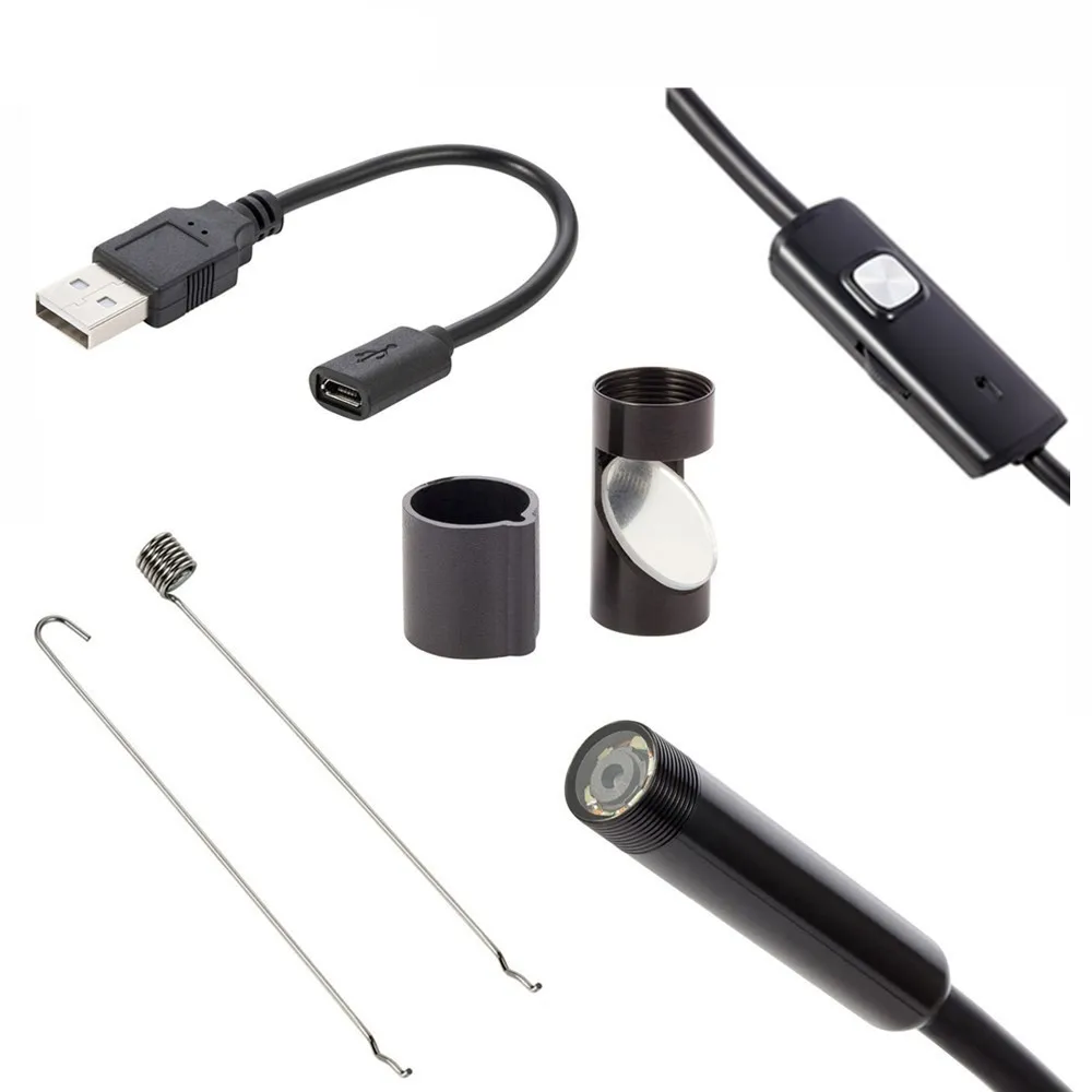

Mini Borescopes Endoscope Camera 7mm 5.5mm Micro USB Connector Flexible 6 LED Lights Waterproof IP67 For Android Phone XP PC