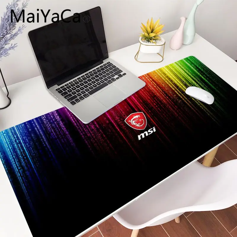 MaiYaCa MSI Dragon Логотип обои офисные мыши геймерский коврик для большой компьютер