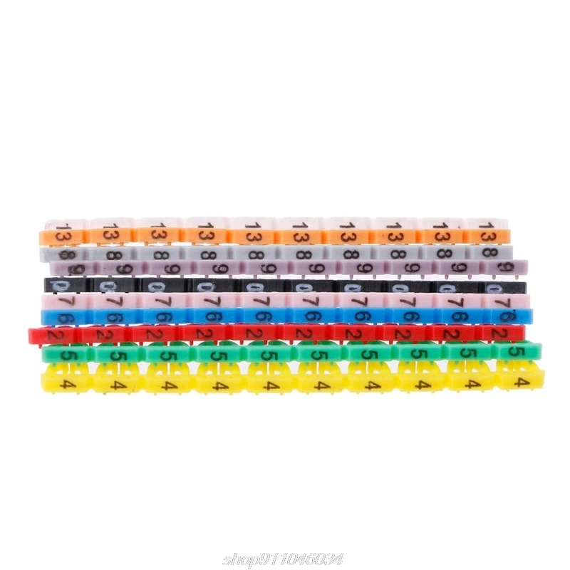 

100Pcs/Set Colorful Numeric Cable Label Mark For RJ45 RJ11 RJ12 Network Cable M16 21 Dropship