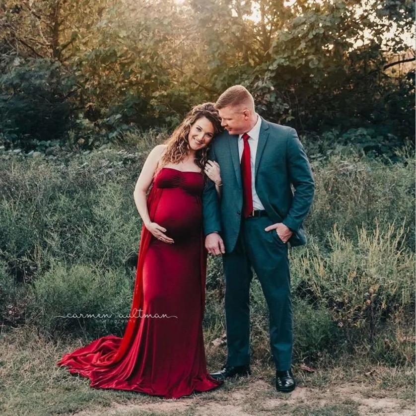 Платье для беременных с плащом без Плеч длинное платье фотосъемки элегантное