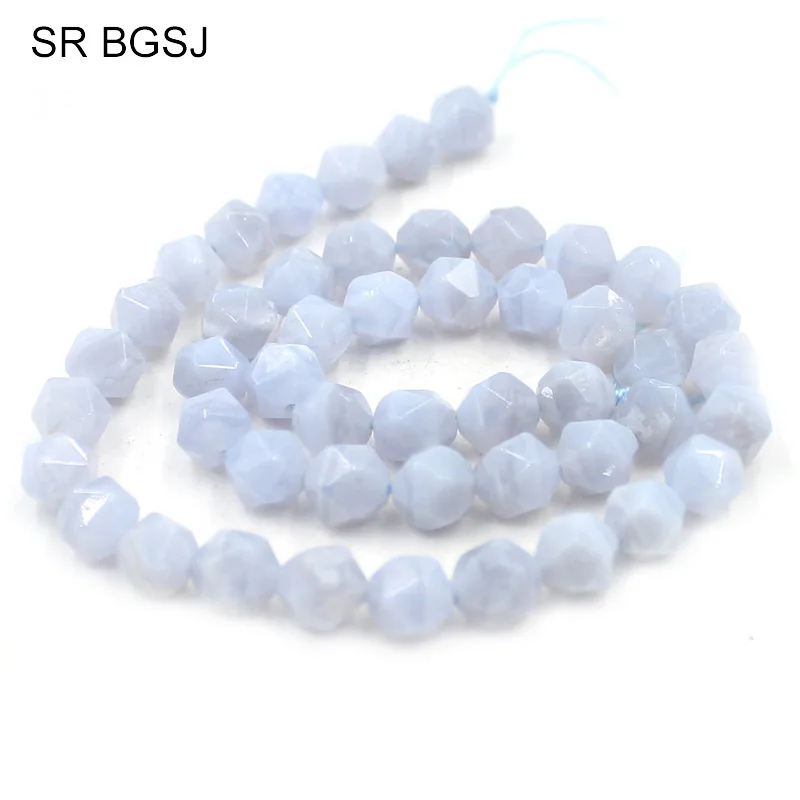 Free Shipping 8mm Faceted Round Polygonal Purple Chalcedony Gems Natural Stone Findings Loose Beads Strand 15&quot | Украшения и