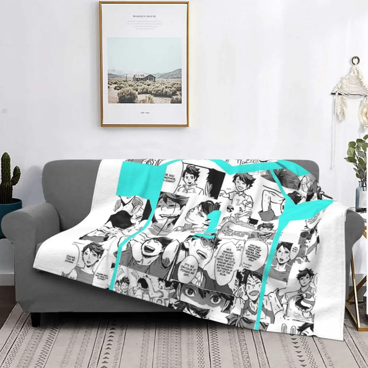 

Oikawa Jersey Collage Blanket Bedspread Bed Plaid Bedspread Muslin Plaid Thermal Blanket Home Textile Luxury
