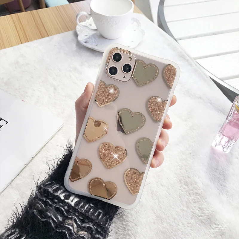 Прозрачный Гальванизированный зеркальный чехол для iPhone 11Pro X XR XS Max 6 7 8Plus