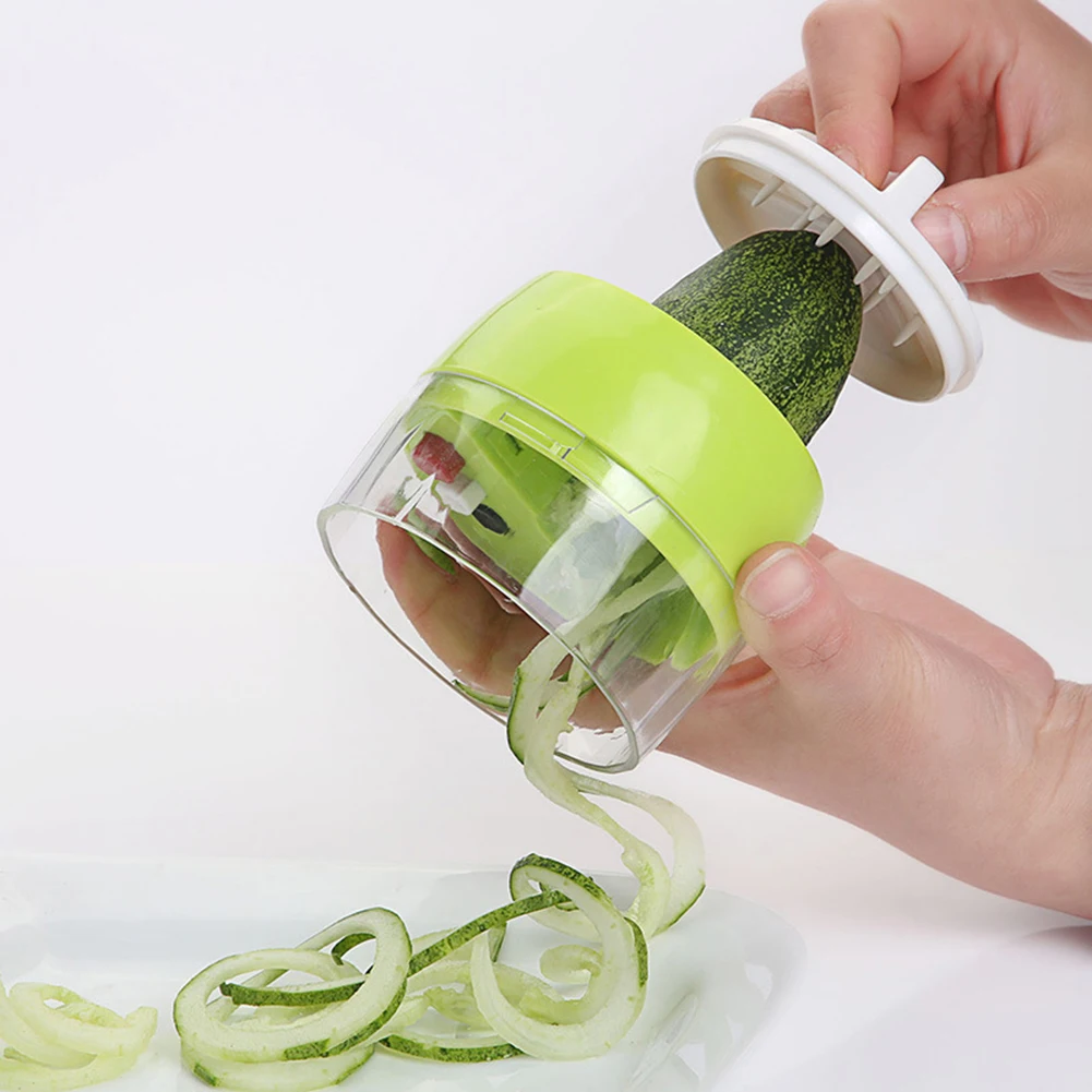 

Vegetable Spiralizer Slicer 4 in 1 Sharp Blade Zoodle Maker Handheld Vegetable Slicer Mandoline with Finger Guard Dropshipping