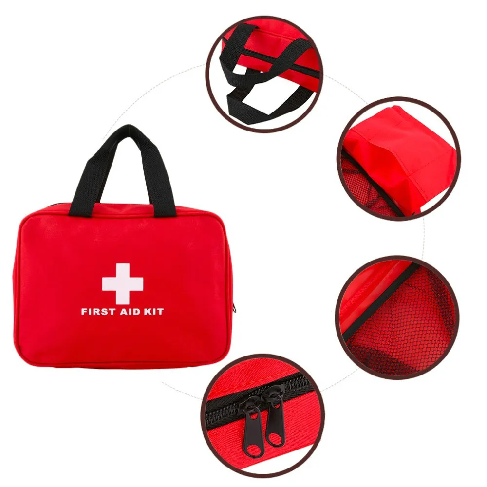 

Outdoor First Aid Kit Sports Camping Bag Home Medical Emergency Survival Package Red Nylon Striking Cross Symbol Bag