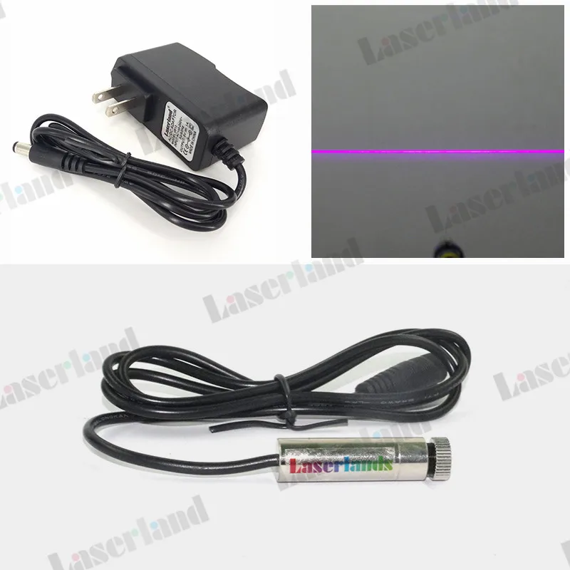 

Focusable 20mW 405nm Blue Violet Laser Line Diode Module Blu-Ray with AC adapter