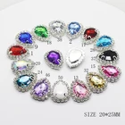10 шт.Лот, 20x25 мм, Стразы разных цветов