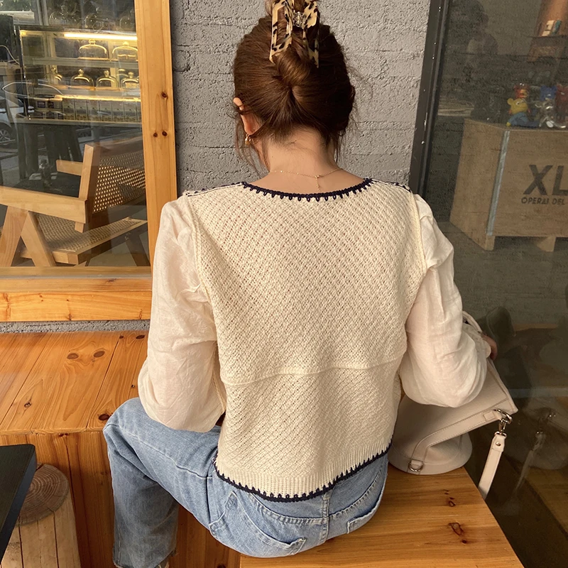

KUSAHIKI Spring New Sweet Shirt Women Lace Embroideried Floral Long Sleeve Blouse 2021 Spring New Korean Blusas Tops 6F685