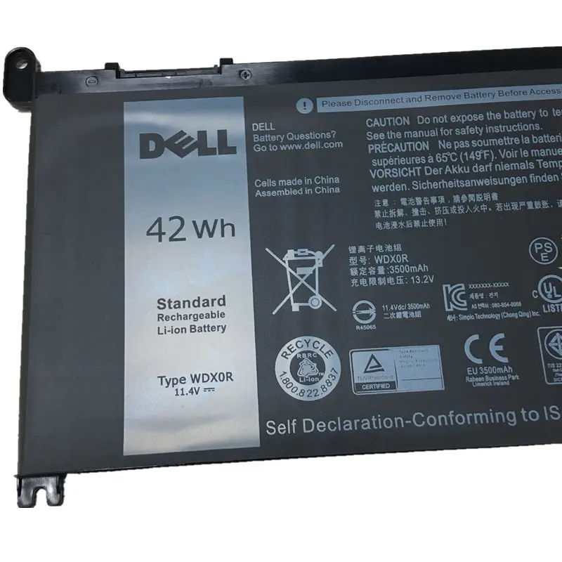 Новый оригинальный ноутбук Замена литий-ионная батарея для DELL 15-5565 WDXOR 7000 7472 7460 7560