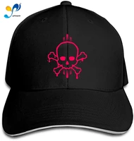 skull unisex hip hop baseball cap golf trucker baseball cap adjustable peaked snapback sandwich hat black