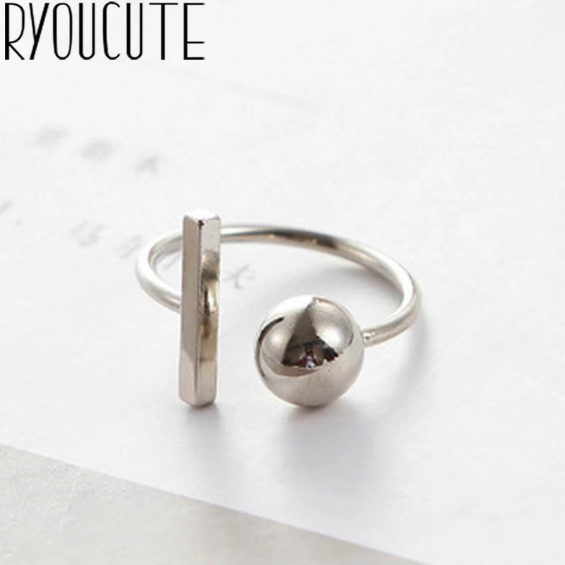 Богемные этнические серебряные кольца с бусинами в форме шара для женщин