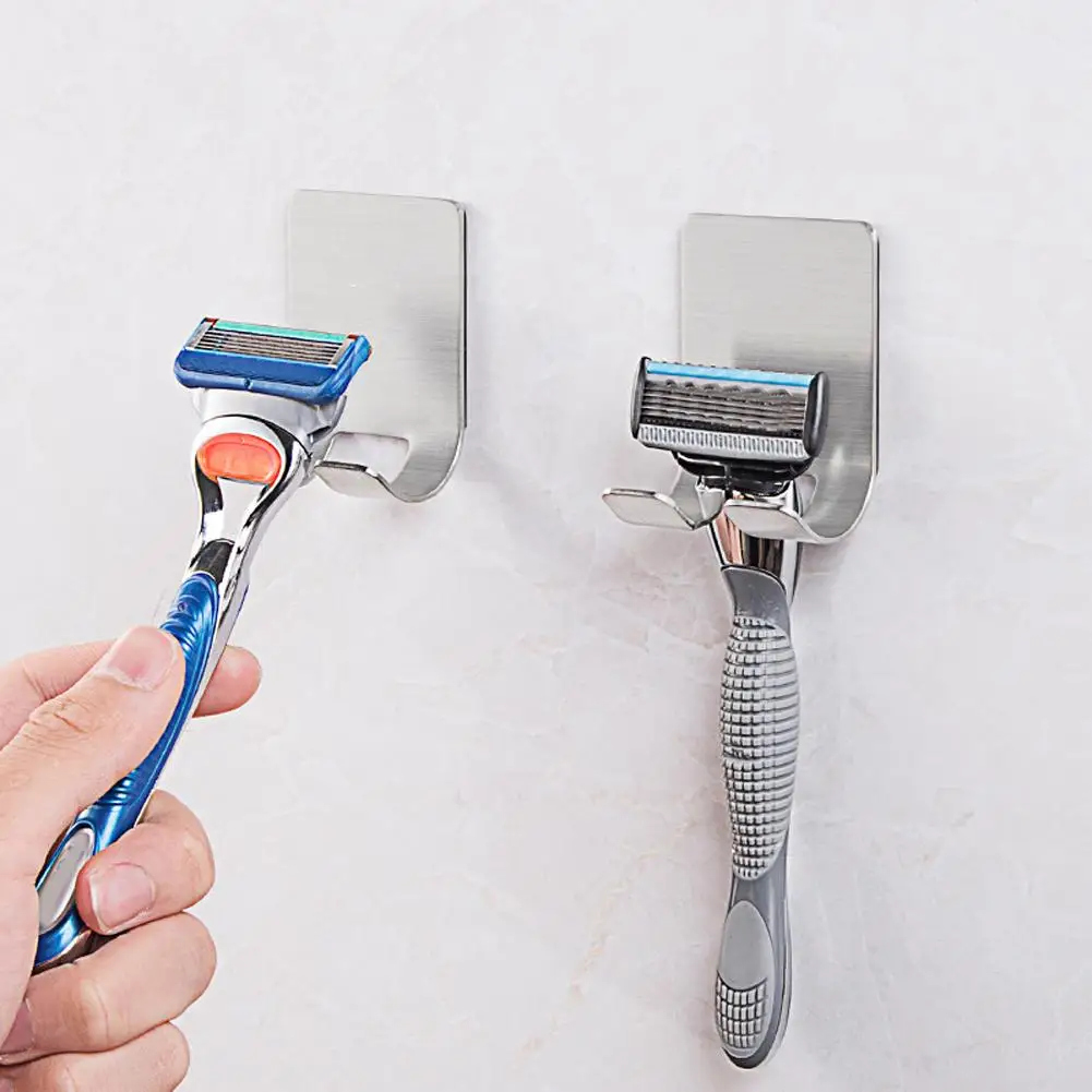 Держатель для бритвы крючок вешалка подставка самоклеящаяся нержавеющая сталь