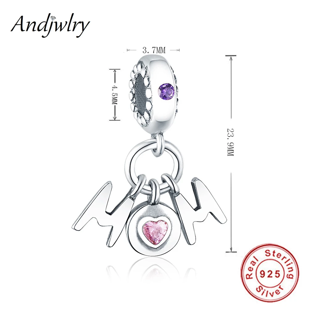 Подходят оригинальный браслет с шармами 925 Стерлинговое Серебро мама кулоны