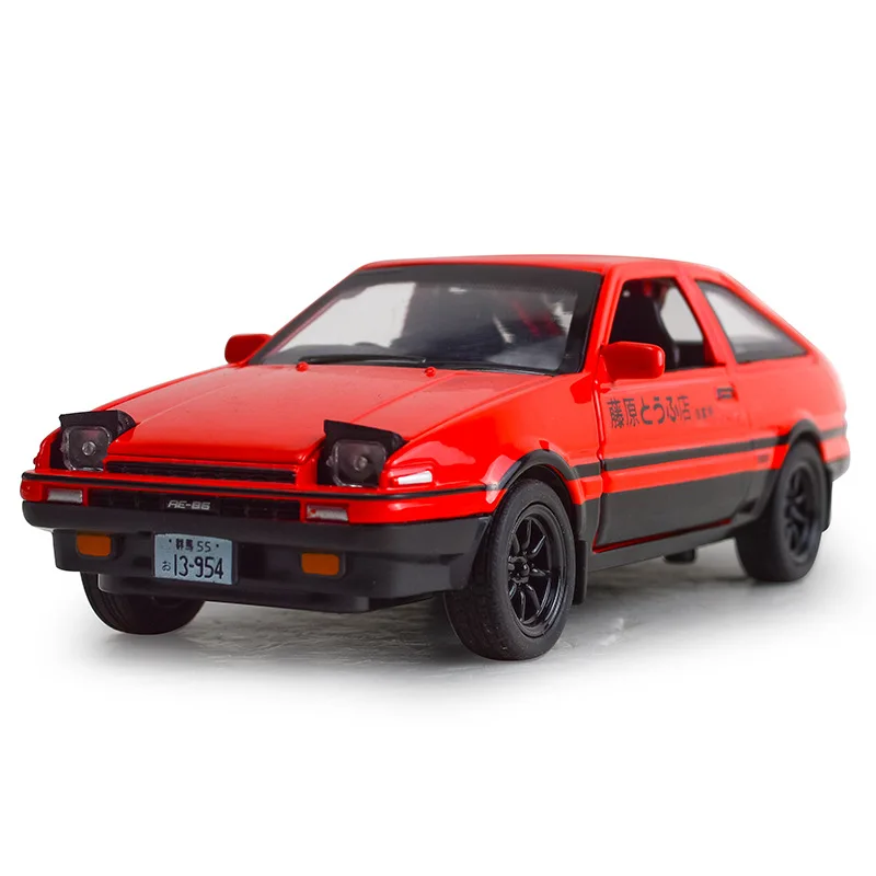 1:28 игрушечный автомобиль INITIAL D AE86 металлическая Игрушечная машина из сплава