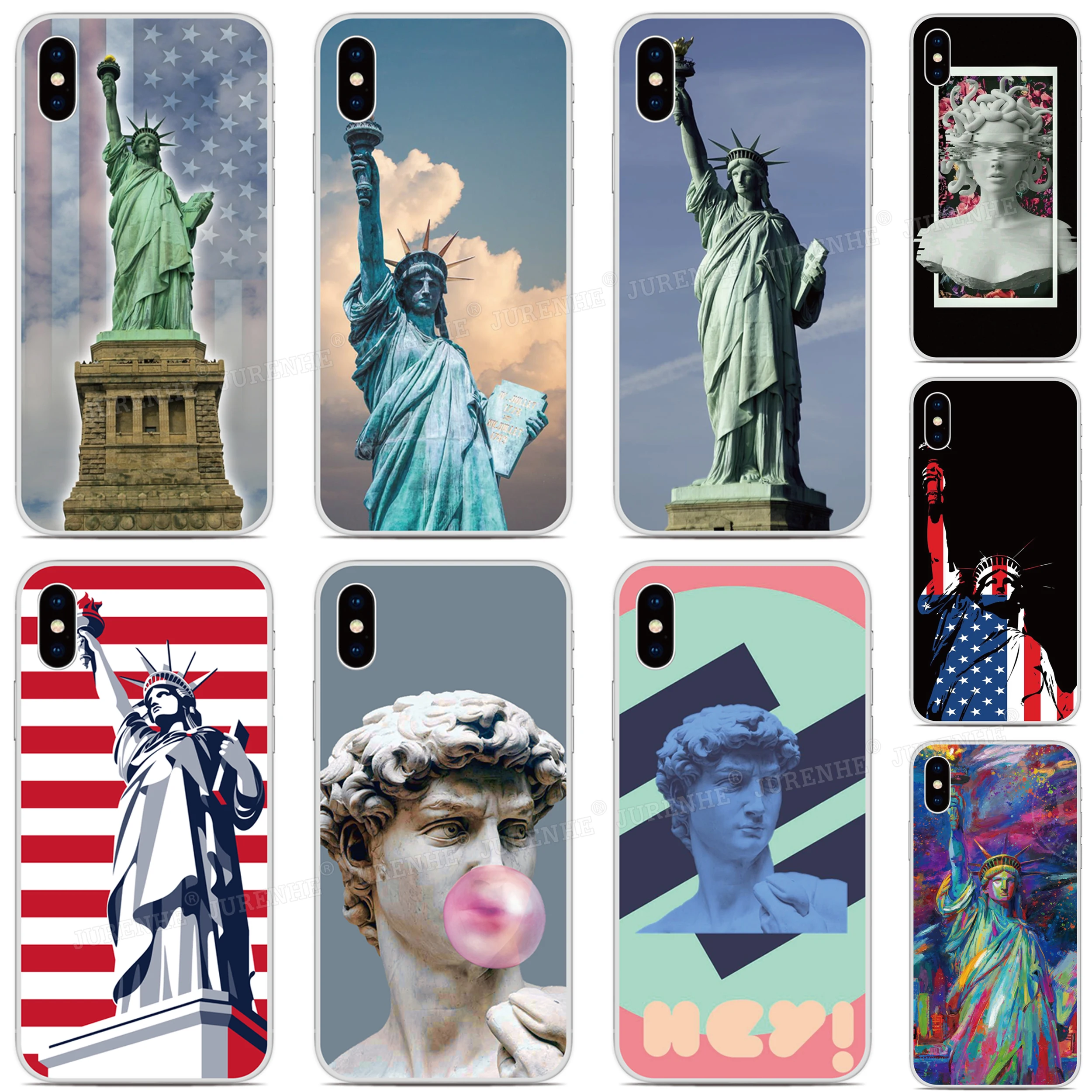 

Statue Liberty Medusa Cover For Wiko Y81 Y51 Y62 Y61 Y50 Y60 Y80 Sunny 5 View 5 Plus 3 4 Lite 2 Go Power U20 U10 Phone Case