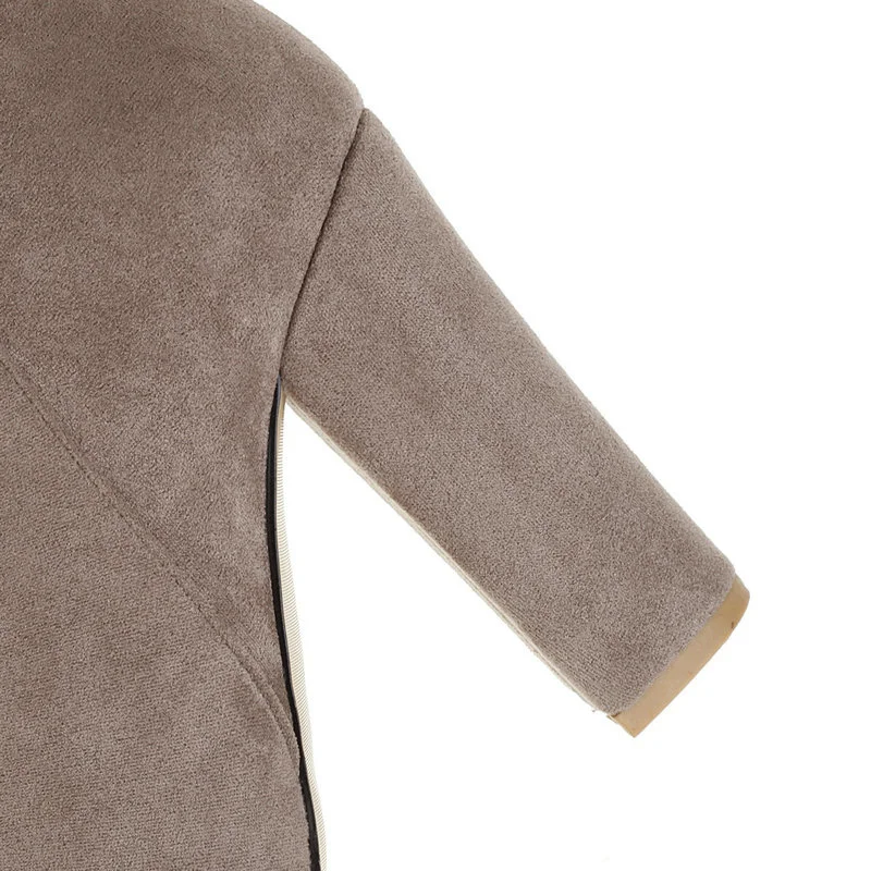 Женские сапоги до колена из искусственной замши на высоком устойчивом каблуке |