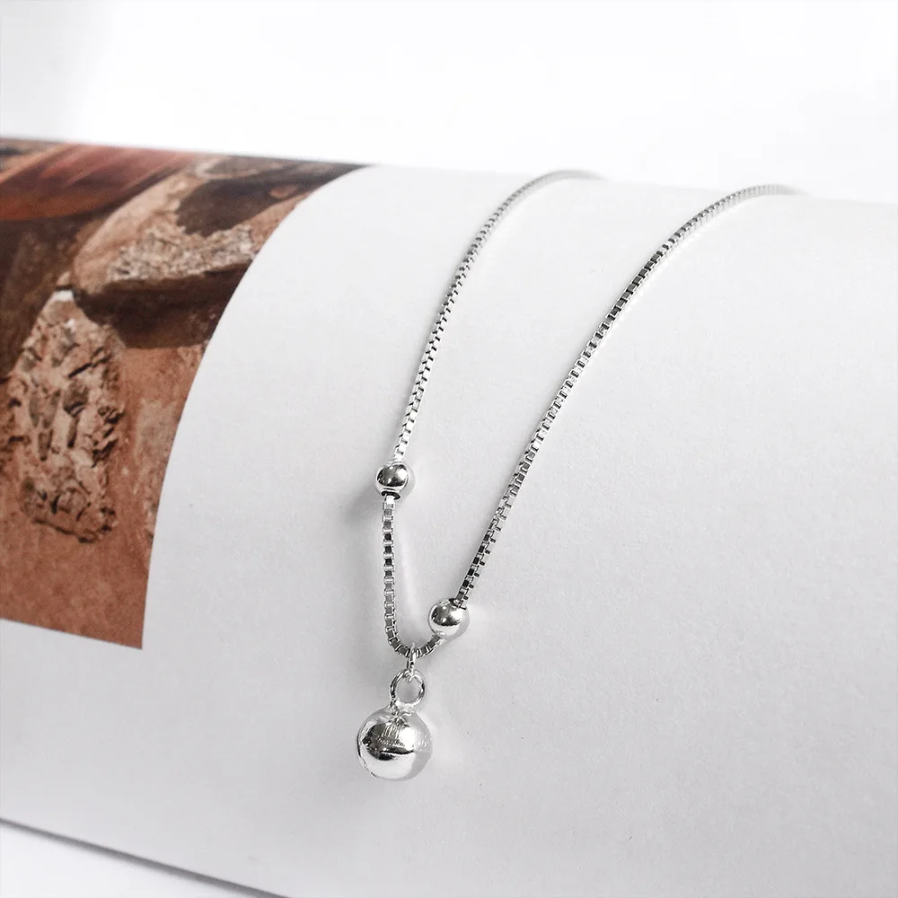 Женский ножной браслет из стерлингового серебра S925 пробы с