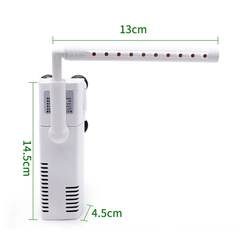 

Fish Tank Tortoise Tank Filter Oxygen Pump Built-in Three-in-one High-efficiency Aquarium Inner Corner Fish Tank Filter