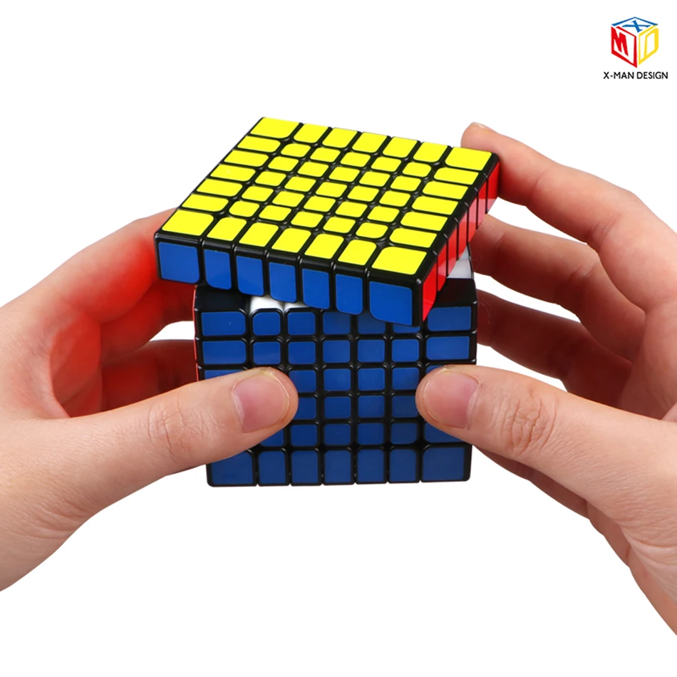 Qiyi X Man дизайн Spark M 7x7x7 магический Магнитный куб без наклеек профессиональные