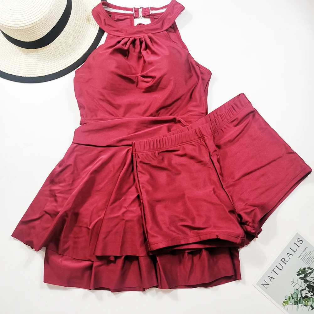 Women Push Up Swimsuit 2022 New Layers Ruffles Padded Skirt Bathing Suit One Piece Swimsuit Hollow Ladies Swimwear Bandage M-2XL