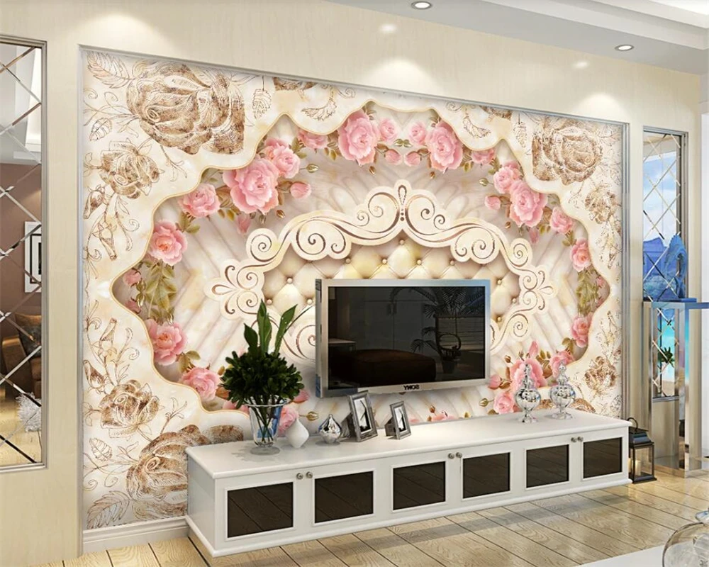 3d обои beibehang для фотосъемки Мраморная мозаичная плитка в европейском стиле