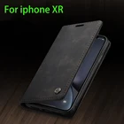 Чехол-книжка для Iphone XR, кожаный, матовый, противоударный