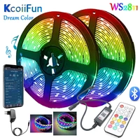 dream color app bluetooth control music sync led strip lights rgbic rope light 5m 10m for bedroomkitchenhome party decoration