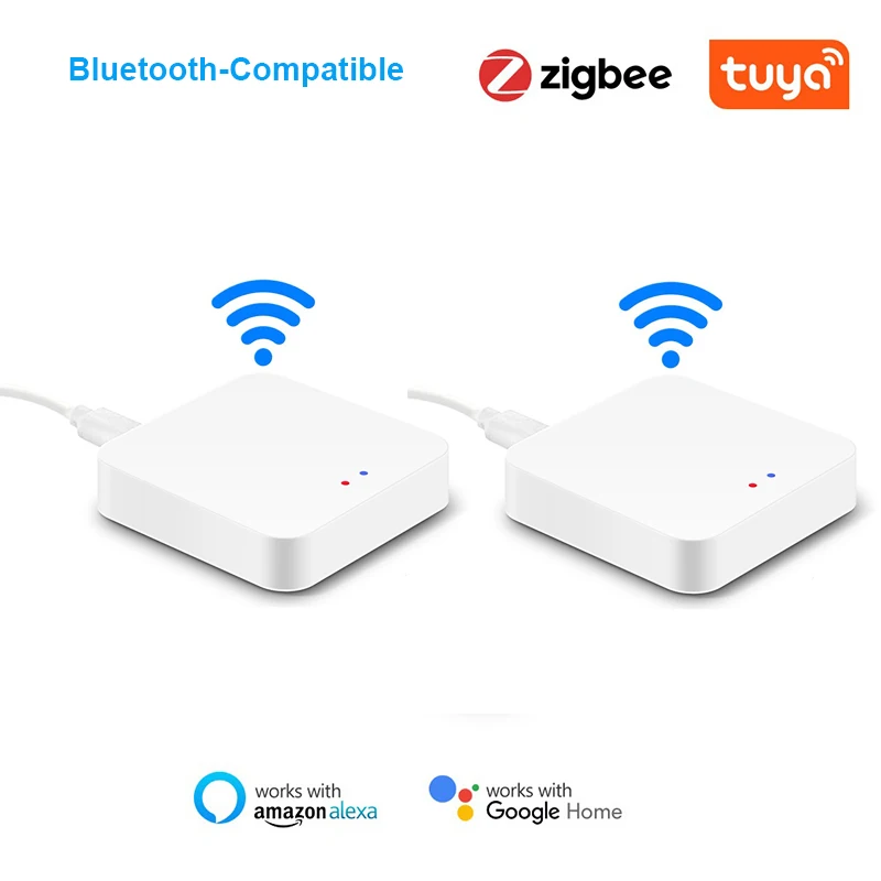 

Многорежимный шлюз, совместимый с Bluetooth + многопротокольный шлюз Zigbee для связи Tuya/smart Life, работает с Alexa Google Home