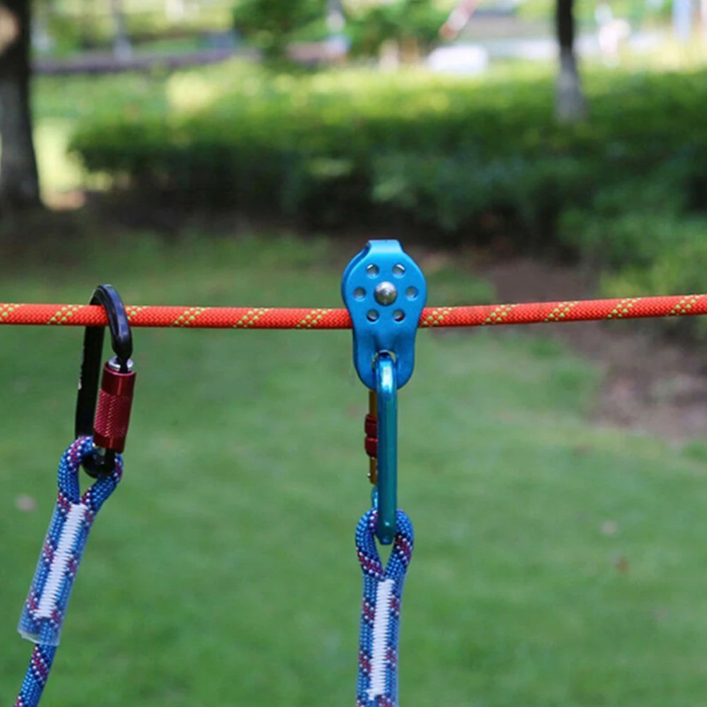 

Indoor Training Rock Climbing Pulley Mountaineering Fixed Single Pulley 26KN Outdoor Camping Rescue Survival Accessories