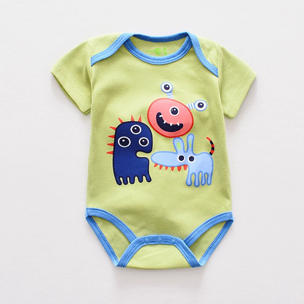 Новинка Детский комбинезон с коротким рукавом из хлопка принтом в виде кроликов