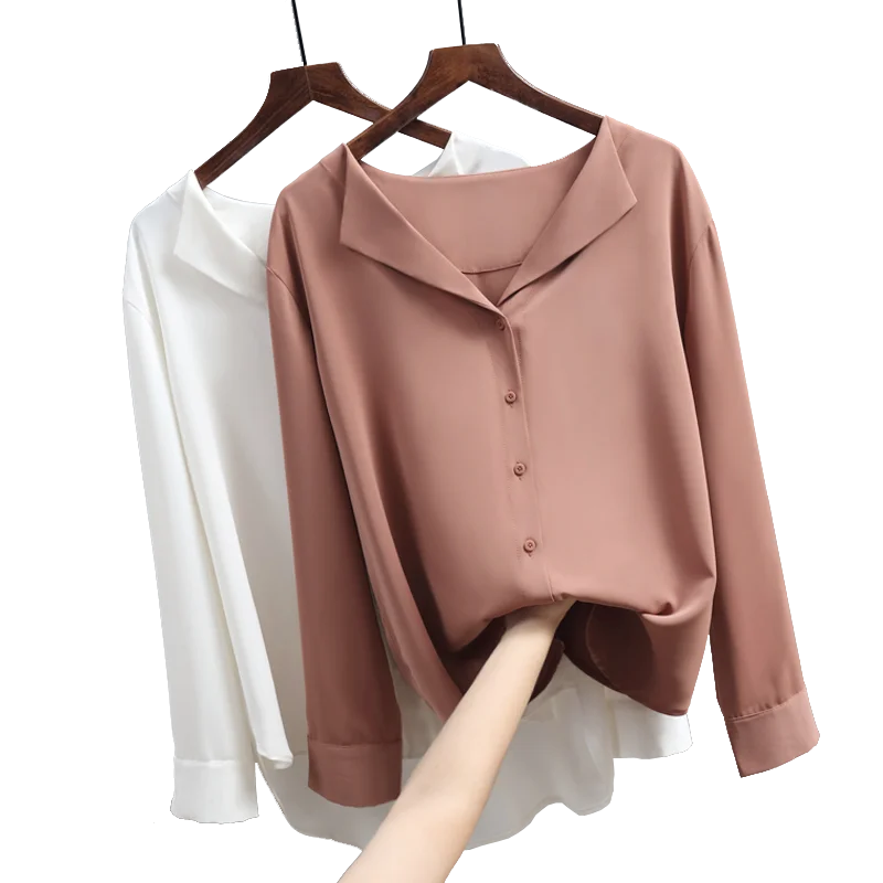 Blusa Осенняя Новинка 2020 Женская Шифоновая Блузка офисная Дамская свободная одежда