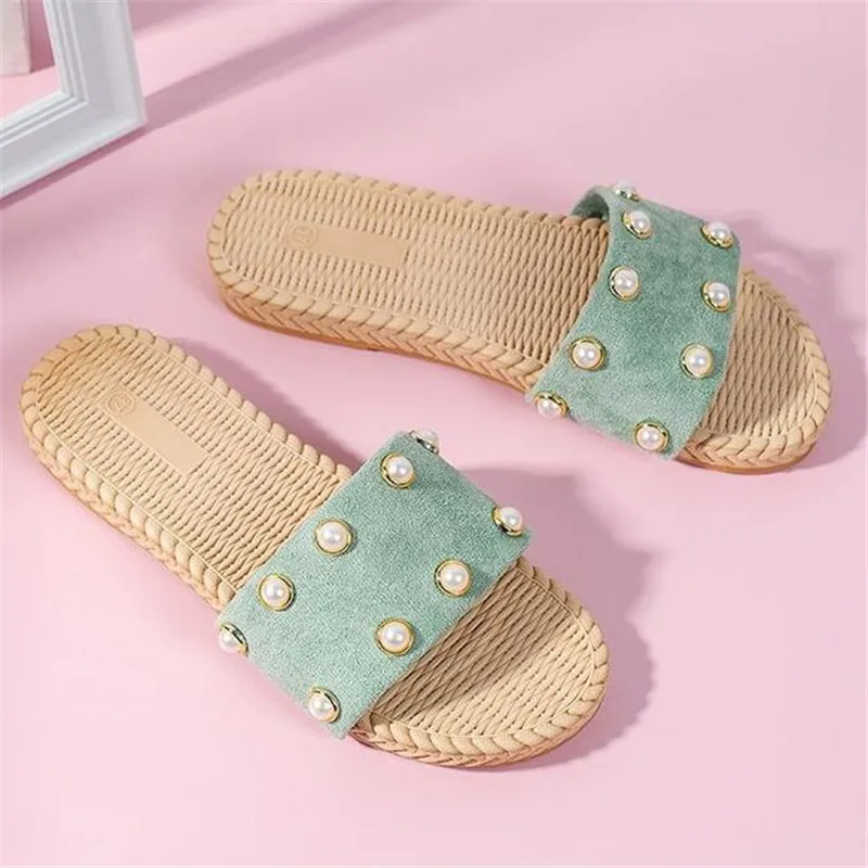 

Large size flat women slides 2021 summer new breathable women's sandals fashion platform slippers womens shoes casual slipper