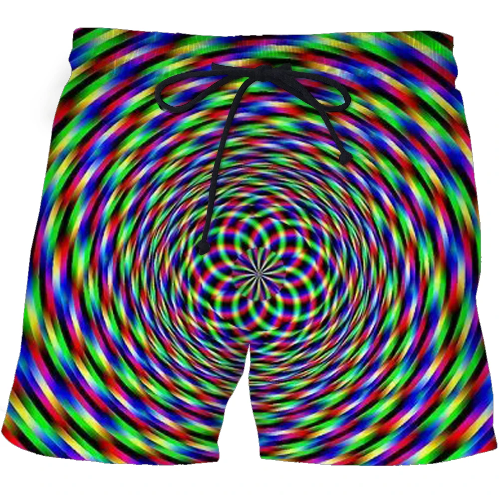 Черно-белые клетчатые шорты мужские пляжные Гавайские с 3D принтом повседневные в