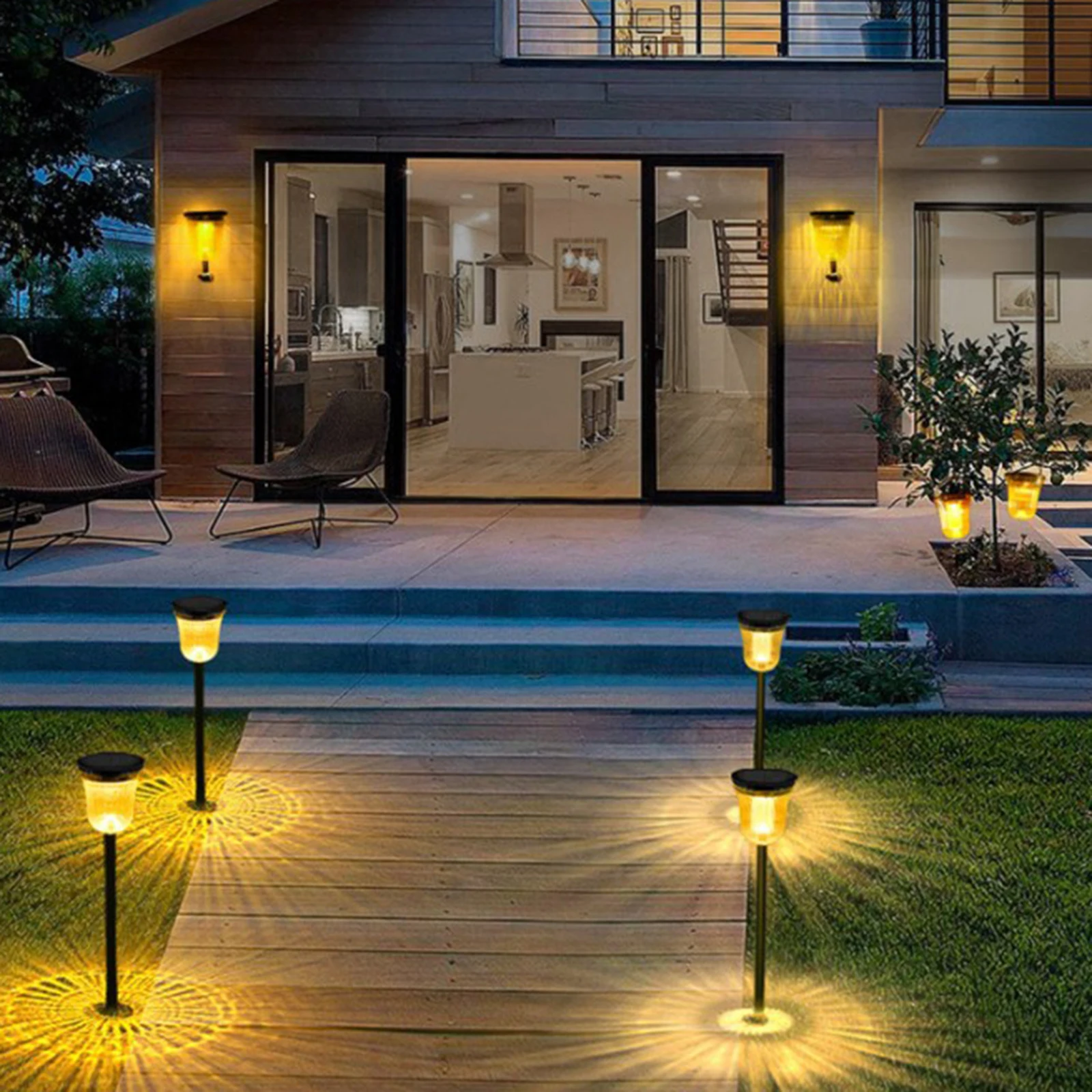 

Garden Solar Power Landscape Spotlight LED Wireless IP55 Path Light Walkway