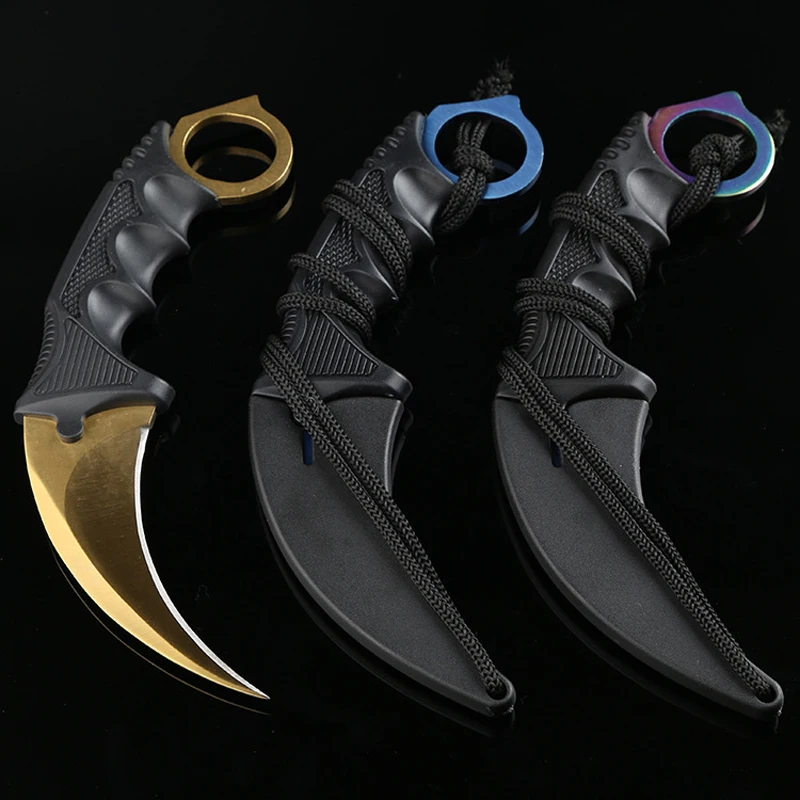 

Fixed Blade Knives 7Cr17Mov Claw Neck Knife Sheath Hunting Survival Tactical Outdoor Camping Defense Penknife Marking Hand Tool