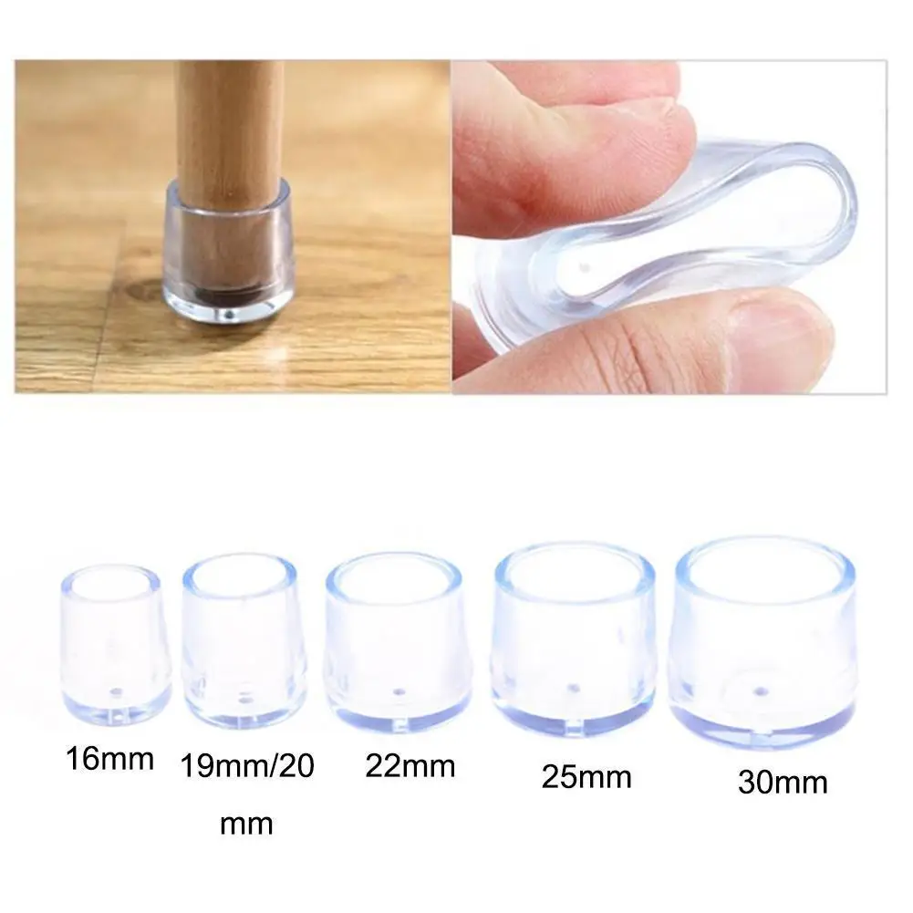 

1pcs Silica Gel Table And Chair Foot Floor Chair Anti Scratch Ferrule Protector Feet Table Leg Cap W1R9
