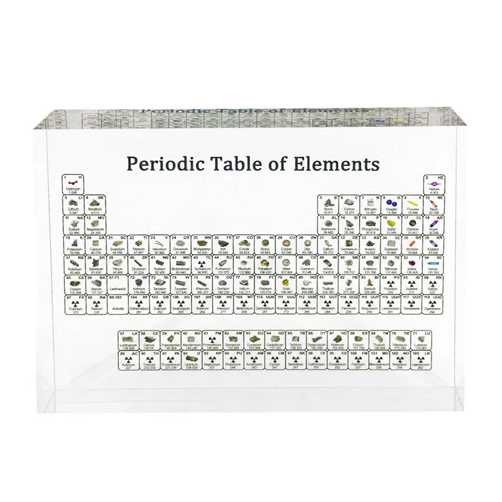 

Отображение химических элементов, домашний декор, акриловая Периодическая таблица, дисплей с реальными элементами, подарки для обучения де...