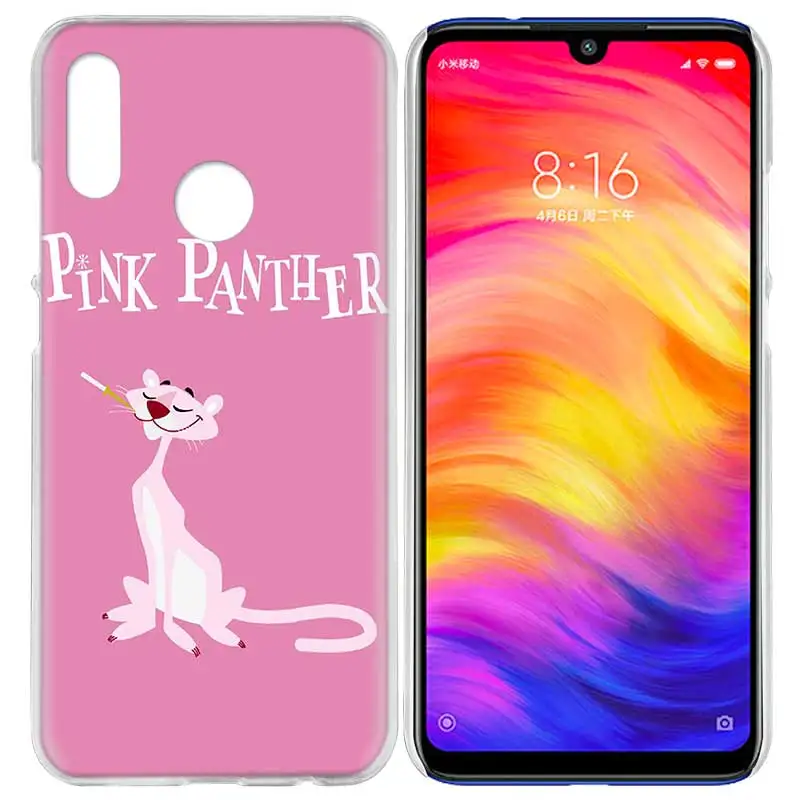 Чехол для Xiaomi Redmi Note 7 7A фотоаппаратов моментальной печати 7S 6 6A 5 Y3 K20 mi 8 до 9 лет CC9 CC9E A1 A2 A3 играть F1 Lite Pro Plus Корея Розовая пантера с рисунком из мультфильмов
