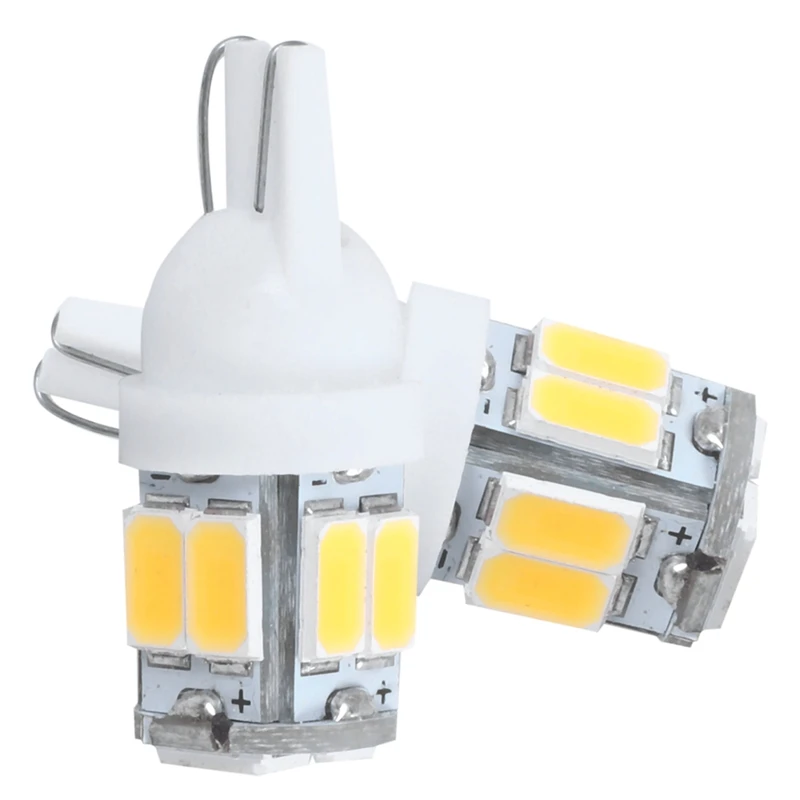 5 шт. T10 Вт 5630 SMD светодиодный светильник для приборной панели автомобиля теплый