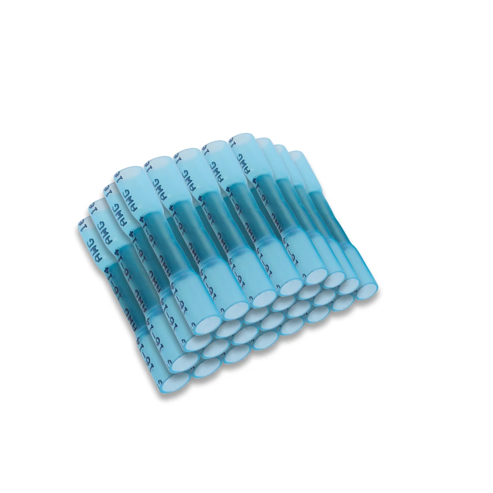 

50/20/10PCS Waterproof Heat Shrink Terminals Insulated Butt Electrical Wire Crimp Terminals Connector 16-14 AWG 1.5-2.5mm2