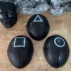 Маска для косплевечерние игра кальмар, пластиковая маска, красная маска для верховой езды, головной убор, реквизит для костюма, большое количество пятен, прямые продажи с фабрики