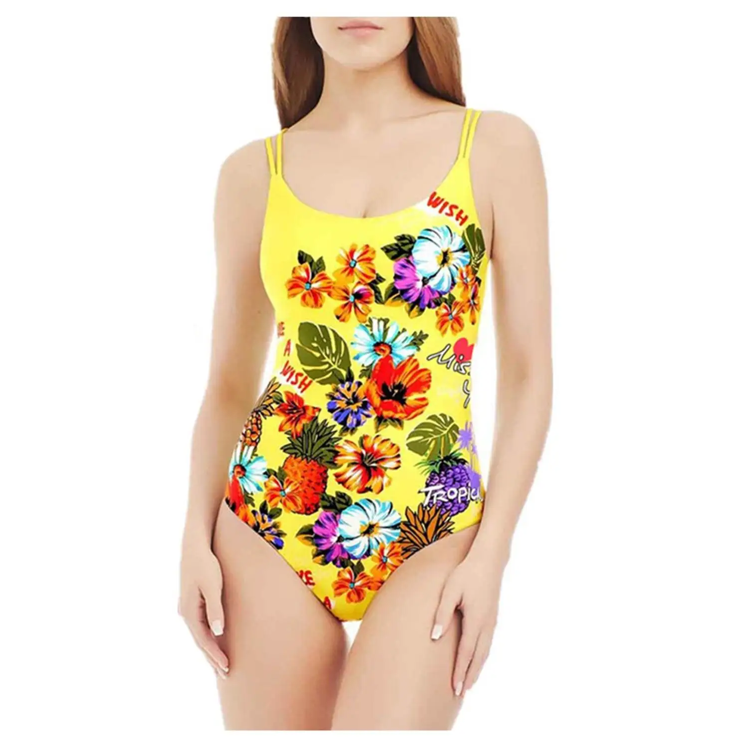 Женское бикини в стиле ретро с цветочным принтом лоскутное боди открытой спиной