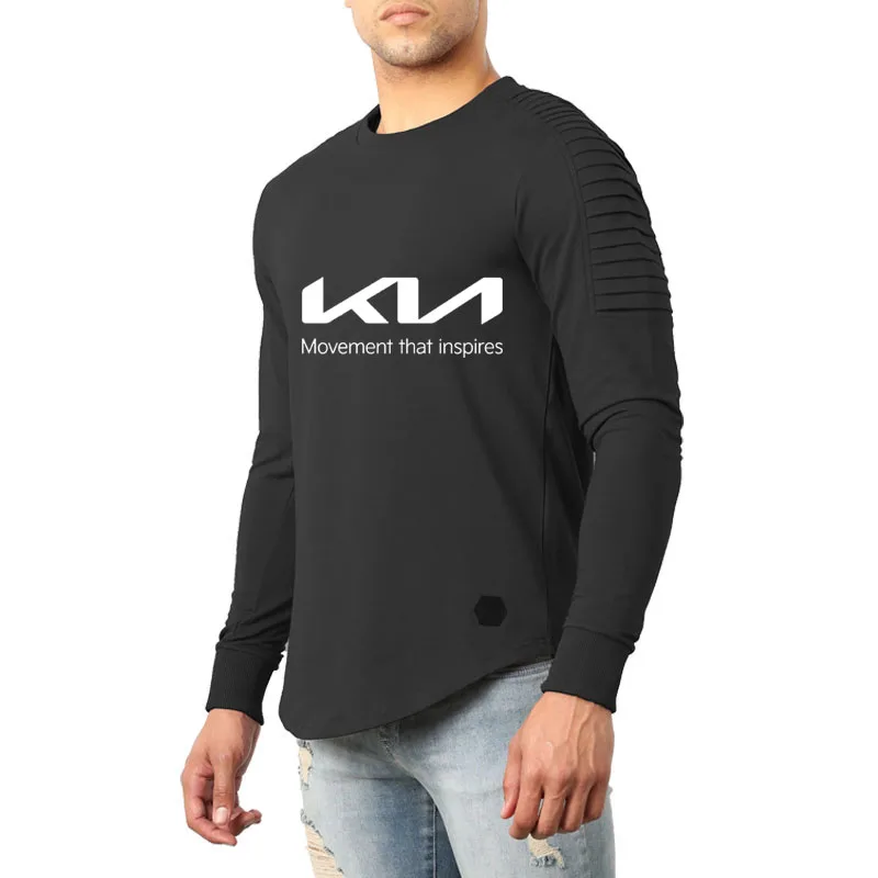 

Мужской пуловер с капюшоном, хлопковый, с принтом логотипа автомобиля, весна-осень