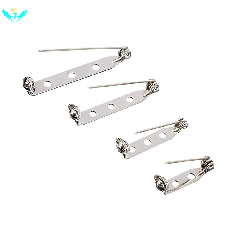 

50Pcs 2022 New Practical Silver Alloy Metal Bar Pins Brooch Pin Tone Pin Back Clasp Brooch 4 Sizes 20 mm 25 mm 32 mm and 38 mm