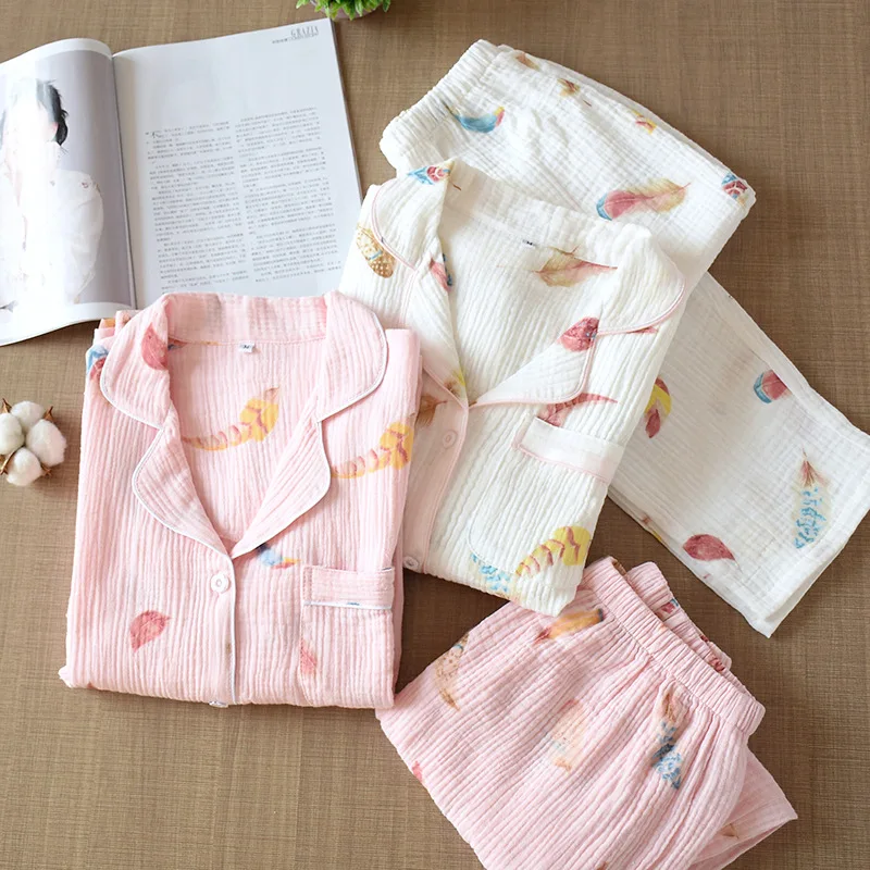 Пижамные комплекты кимоно халаты юката пижамы костюмы 100% хлопок ночная рубашка