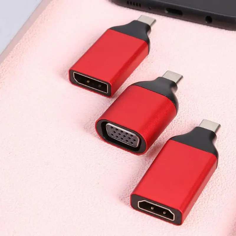 Type C to 4K HDMI/1080P VGA/4K DP Display Port Cable Converter Splitter for PC Samsung Galaxy S9/S9 Plus Lumia 950/950 XL
