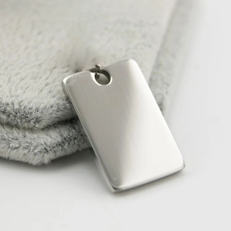 100 шт. прямоугольная подвеска гладкое зеркало Двухстороннее полированное